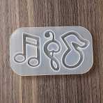 DIY Silicone Molds, Quicksand Molds, Shaker Molds, Resin Casting Molds, Musical Note, 118x70x11mm, Inner Diameter: 27~44x43~60mm(X-DIY-G091-06A)
