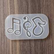 DIY Silicone Molds, Quicksand Molds, Shaker Molds, Resin Casting Molds, Musical Note, 118x70x11mm, Inner Diameter: 27~44x43~60mm(X-DIY-G091-06A)