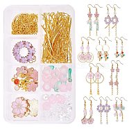 SUNNYCLUE DIY Earring Making Kit, Including 30Pcs Alloy Enamel & 304 Stainless Steel & Glass Pendants, Acrylic Beads Caps, Glass Beads Strand, Brass Earring Hooks & Jump Rings & Pin & Linking Rings & Chain, Mixed Color, Pendanrts: 10~40x8~21.5x1~3.5mm, Hole: 1.5~2mm(DIY-SC0017-16)