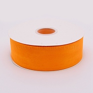 Organza Ribbon, for Crafts Gift Wrapping, Orange, 2"(50mm), about 200yards/roll(182.88m/roll)(OCOR-WH0060-08B-06)