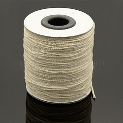 Round Cotton Twist Threads Cords, Macrame Cord, Light Yellow, 1.5mm, about 100yards/roll(300 feet/roll), 6rolls/bag(OCOR-L006-B-15)