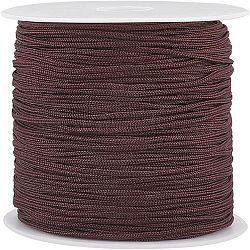 100 Yards Nylon Chinese Knot Cord, Round, Coconut Brown, 2mm(NWIR-WH0020-03C)