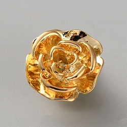 Brass Lapel Pin Backs for Backpack Clothes, Flower, Golden, 18x19mm(JEWB-WH0028-76)