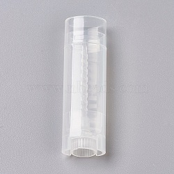 4.5g PP Plastic DIY Empty Lipstick Containers, Lip Gloss Tube, Lip Balm Tube, with Cap, Clear, 6.65x2x1.3~1.7cm, Inner Size: 4.8cm(X-DIY-WH0095-A02)