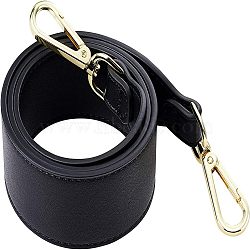 PU Leather Shoulder Strap, with Alloy Findings, for Bag Straps Replacement Accessories, Black, 890x39.5x3mm, Clasp: 60x27.5x7mm(FIND-WH0053-18A)