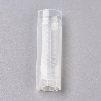 4.5g PP Plastic DIY Empty Lipstick Containers, Lip Gloss Tube, Lip Balm Tube, with Cap, Clear, 6.65x2x1.3~1.7cm, Inner Size: 4.8cm