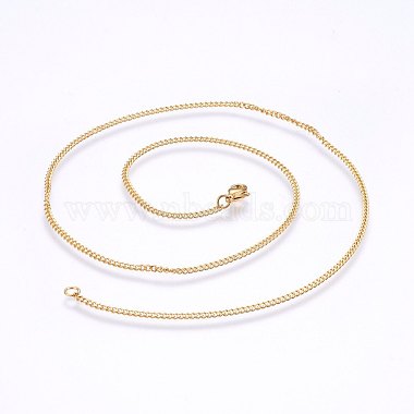 304 Stainless Steel Curb Chain Necklaces(MAK-L015-32F)-2