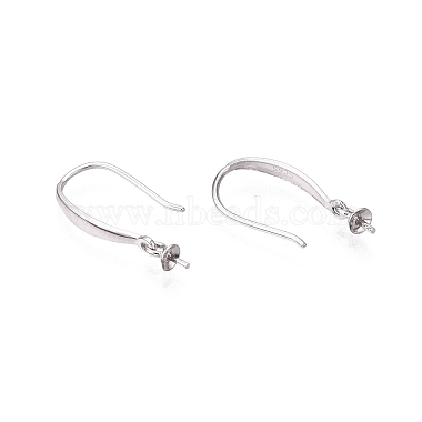 Anti-Tarnish Rhodium Plated 925 Sterling Silver Earring Hooks(STER-N016-27P)-2