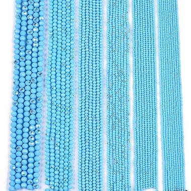 Electroplate Opaque Solid Color Glass Beads Strands(EGLA-A044-P1mm-L08)-2