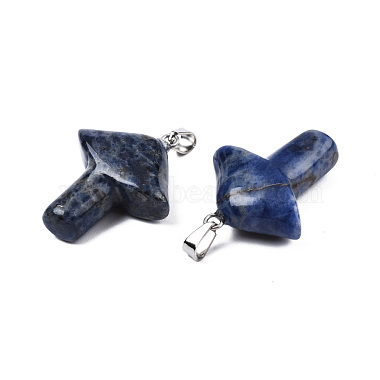 Natural Sodalite Pendants(G-R480-02I)-3