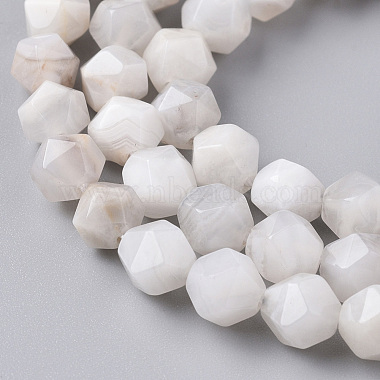Brins de perles d'agate en dentelle folle blanche naturelle(G-F668-03-6mm)-3