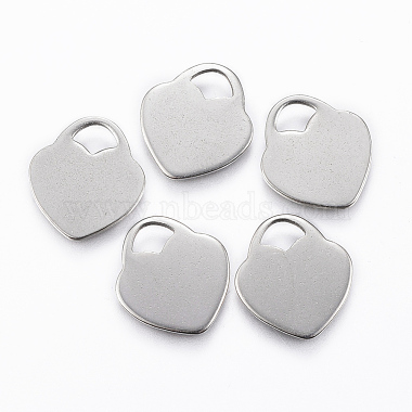 Stainless Steel Color Heart Stainless Steel Charms