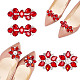 4Pcs 2 Style Flower Glass Rhinestone Shoe Decoration(AJEW-AR0001-79A)-1