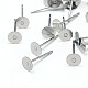 Original Color Stainless Steel Stud Earring Findings(X-STAS-E025-5)-1