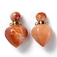 Faceted Natural Topaz Jade Openable Perfume Bottle Pendants(G-P435-A-06G)-1