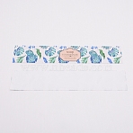 Handmade Soap Paper Tag, Wrap Paper Tape, for Soap Packaging, Rectangle, with Flower Pattern, Sky Blue, 210x40x0.1mm(DIY-WH0181-14A)