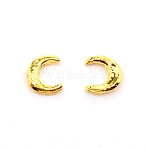 Alloy Cabochons, Moon, for Nail Art Studs and Nail Art Decoartion Accessories, Golden, 7x6x1mm(MRMJ-WH0012-10)