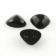 Nose Plastic Cabochons for DIY Scrapbooking Crafts, Toy Accessories, Black, 7x8x3mm, about 10000pcs/bag(KY-R005-01B)