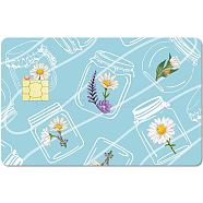 PVC Plastic Waterproof Card Stickers, Self-adhesion Card Skin for Bank Card Decor, Rectangle, Flower, 186.3x137.3mm(DIY-WH0432-088)