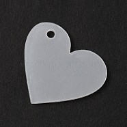 Transparent Acrylic Pendants, Heart, Clear, 29x28x1.8mm, Hole: 2.5mm(TACR-WH0001-68)