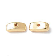 Brass Beads, Rectangle, Real 18K Gold Plated, 8.5x4x3mm, Hole: 0.9mm(KK-P223-14G)