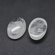Natural Quartz Crystal Cabochons, Rock Crystal Cabochons,  Oval, 13.5~14x9.5~10x5~6mm(G-O175-30A-03)