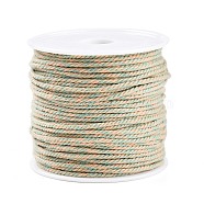 Cotton Braid Thread, with Spool, Round, Honeydew, 1.2mm, about 21.87 Yards(20m)/Roll(OCOR-B003-01A-12)