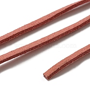 Eco-Friendly Faux Suede Cords, Faux Suede Lace, Dark Salmon, 3x1.5mm, about 1.09 yards(1m)/strand(LW-S030-1041)