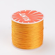 Round Waxed Polyester Cords, Gold, 0.45mm, about 174.97 yards(160m)/roll(YC-K002-0.45mm-05)