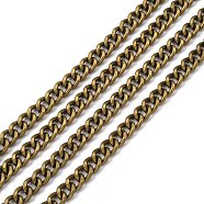 Iron Cuban Link Chains, Chunky Chains, Unwelded, with Spool, Oval, Antique Bronze, 14x10x3mm, about 49.21 Feet(15m)/roll(CH-R013-14x10x3-AB)