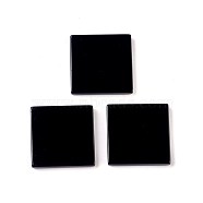 Natural Black Agate Cabochons, Square, 14x14x2mm(G-O176-03D)