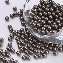 Glass Seed Beads, Baking Varnish, Opaque Colours, For Nail Art Decoration, No Hole/Undrilled, Round, Tan, 2~2.5mm, about 450g/bag(SEED-Q031-12)