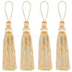 Polyester Tassel Pendant Decorations, for Home Hanging Ornament, Light Khaki, 253~259mm(DIY-WH0542-06A)