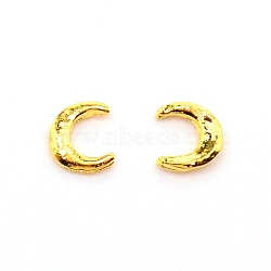 Alloy Cabochons, Moon, for Nail Art Studs and Nail Art Decoartion Accessories, Golden, 7x6x1mm(MRMJ-WH0012-10)