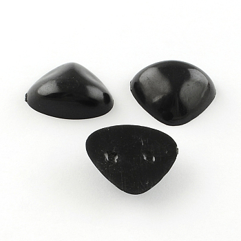 Nose Plastic Cabochons for DIY Scrapbooking Crafts, Toy Accessories, Black, 7x8x3mm, about 10000pcs/bag