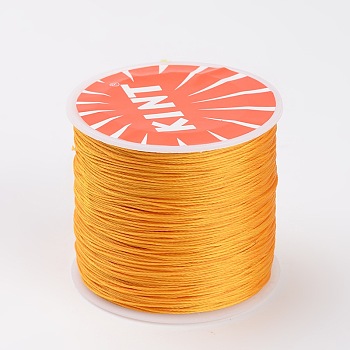 Round Waxed Polyester Cords, Gold, 0.45mm, about 174.97 yards(160m)/roll