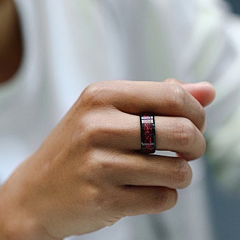 Dragon Alloy Finger Rings for Men, Black, US Size 10(19.8mm)