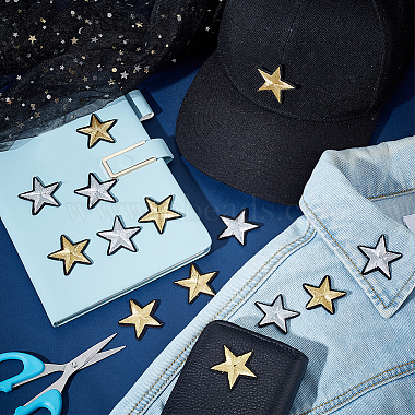 40Pcs 2 Style Star Pattern Cloth Computerized Embroidery Iron On/Sew On Patches(PATC-GA0001-07)-5