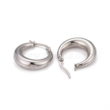 Non-Tarnish Ring 304 Stainless Steel Hoop Earrings(EJEW-O032-13P)-2