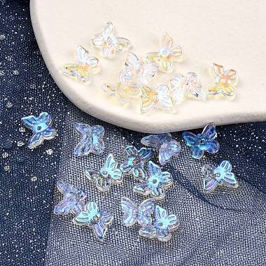 Transparent Spray Painted Glass Charms(GLAA-YW0003-14)-2