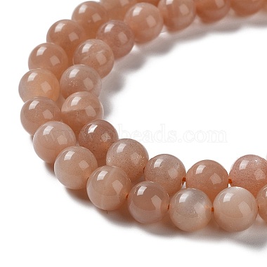 rondes sunstone naturelle perles brins(G-F222-33-8mm-1)-3
