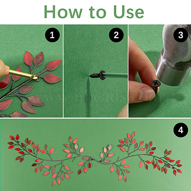 d&eacute;corations murales en branches de feuilles de fer(AJEW-WH0513-30B)-6