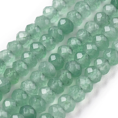 4mm MediumAquamarine Rondelle Malaysia Jade Beads