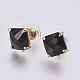 Faceted Glass Stud Earring Findings(X-GLAA-F084-C09)-1