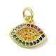 Brass Micro Pave Cubic Zirconia Charms(KK-M283-15B-02)-1