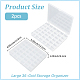 2Pcs Polypropylene(PP) Grid Bead Containers(CON-DJ0001-27)-2