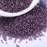 MIYUKI Delica Beads, Cylinder, Japanese Seed Beads, 11/0, (DB2169) Duracoat Silver Lined Dyed Lilac, 1.3x1.6mm, Hole: 0.8mm, about 2000pcs/10g(X-SEED-J020-DB2169)