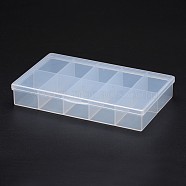 Polypropylene Plastic Bead Storage Containers, 10 Compartments, Rectangle, Clear, 162x100x26mm(CON-N008-014)
