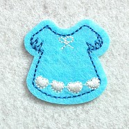Computerized Embroidery Cloth Iron on/Sew on Patches, Costume Accessories, Appliques, Clothes, Light Sky Blue, 35x35mm(DIY-O003-25A)