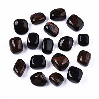 Natural Mahogany Obsidian Beads, Healing Stones, for Energy Balancing Meditation Therapy, Tumbled Stone, Vase Filler Gems, No Hole/Undrilled, Nuggets, 19~30x18~28x10~24mm 250~300g/bag